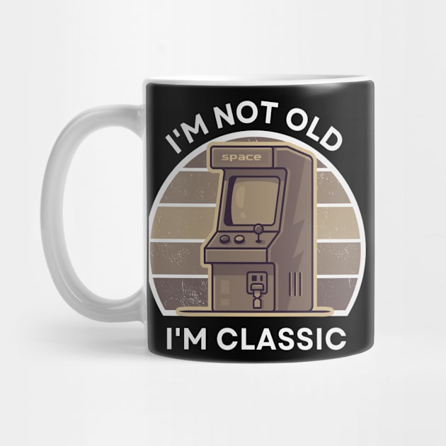 I'm not old, I'm Classic | Arcade | Retro Hardware | Vintage Sunset | Gamer girl | '80s '90s Video Gaming by octoplatypusclothing@gmail.com